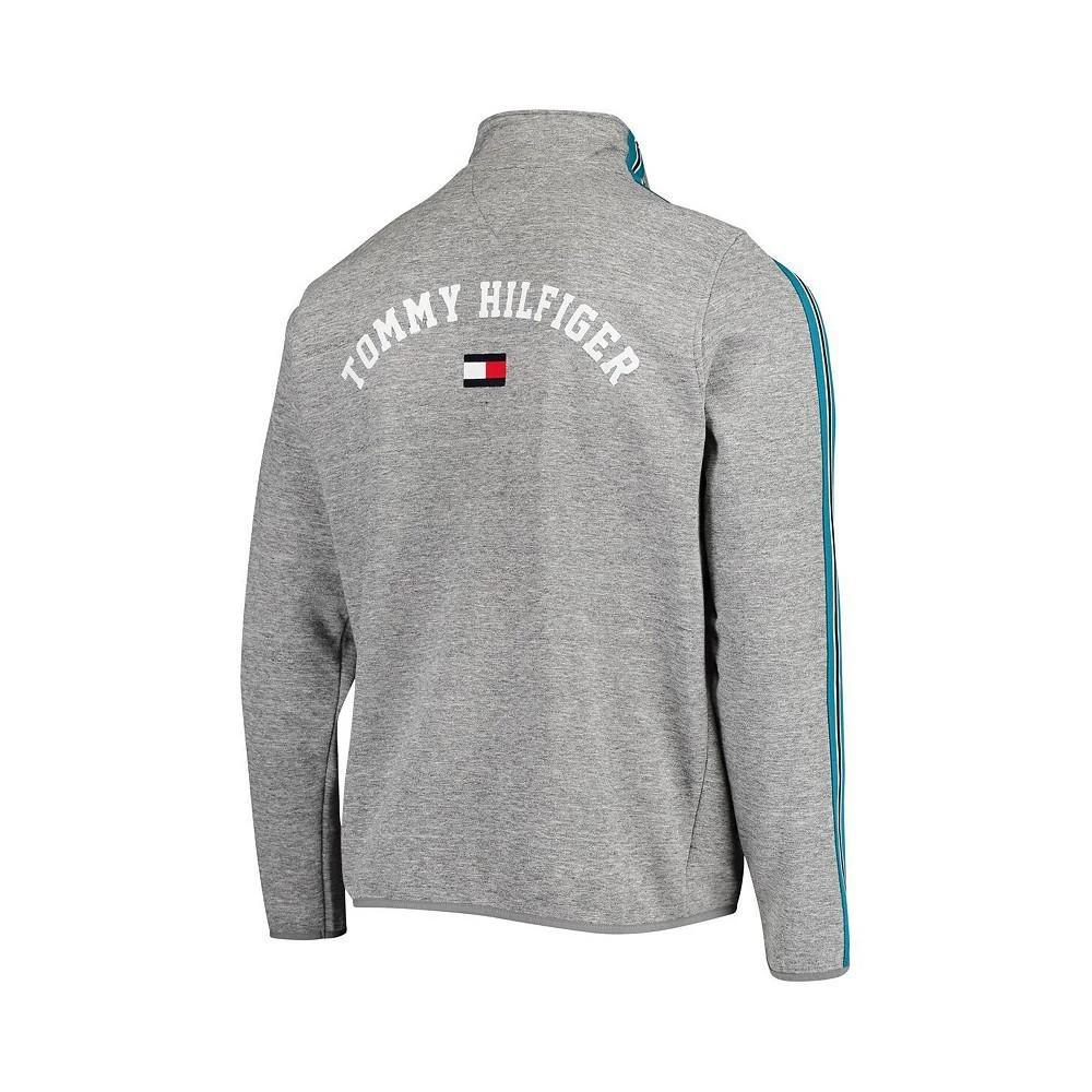 商品Tommy Hilfiger|Men's Heathered Gray San Jose Sharks Mario Quarter-Zip Jacket,价格¥492,第3张图片详细描述