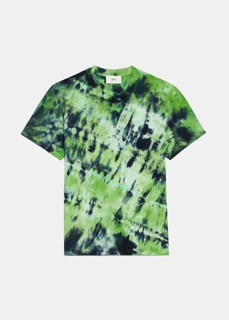 商品AMI|AMI Alexandre Mattiussi Green Tie Dye T-Shirt,价格¥509,第1张图片