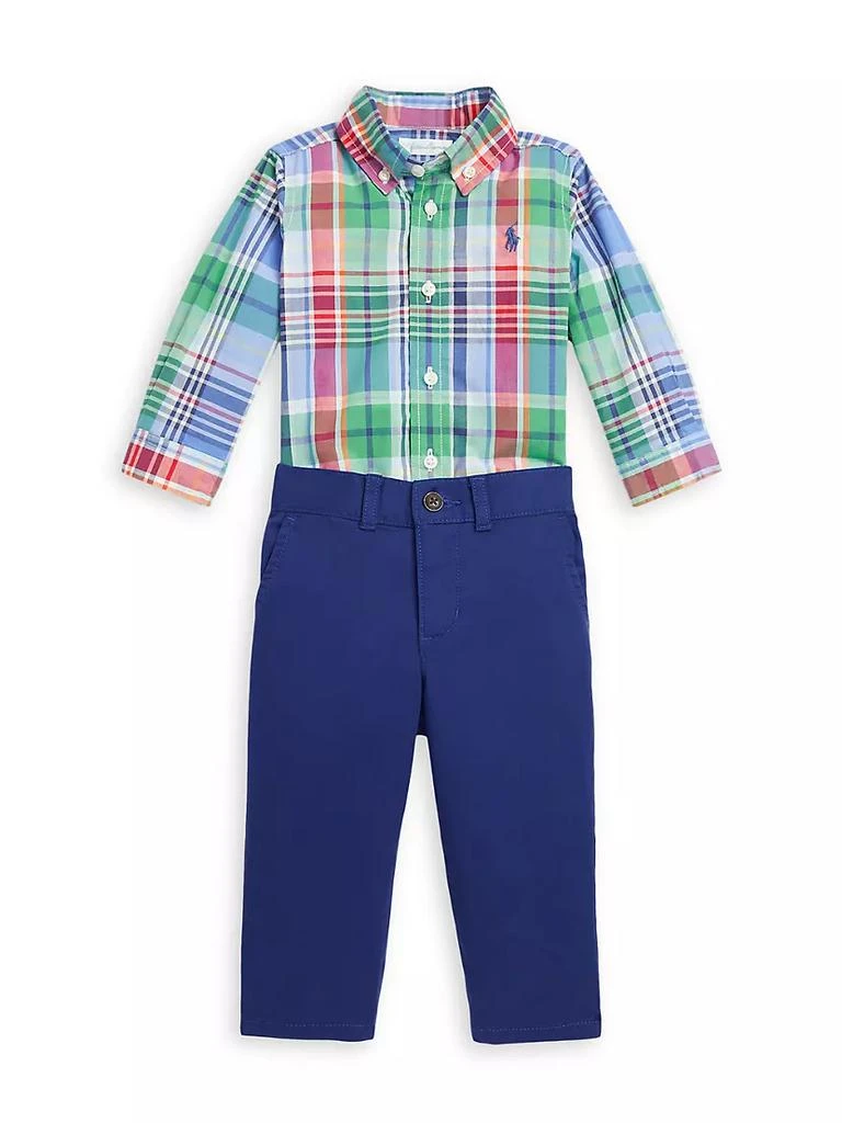 商品Ralph Lauren|Baby Boy's Two-Piece Shirt & Pants Set,价格¥210,第1张图片