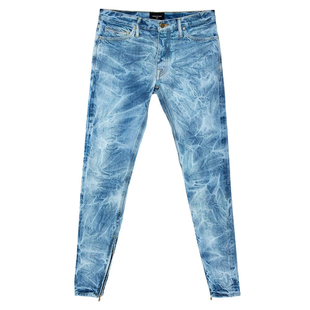 商品[二手商品] Fear of god|Fear Of God Indigo Acid Washed Denim Slim Fit Selvedge Jeans M,价格¥2997,第1张图片