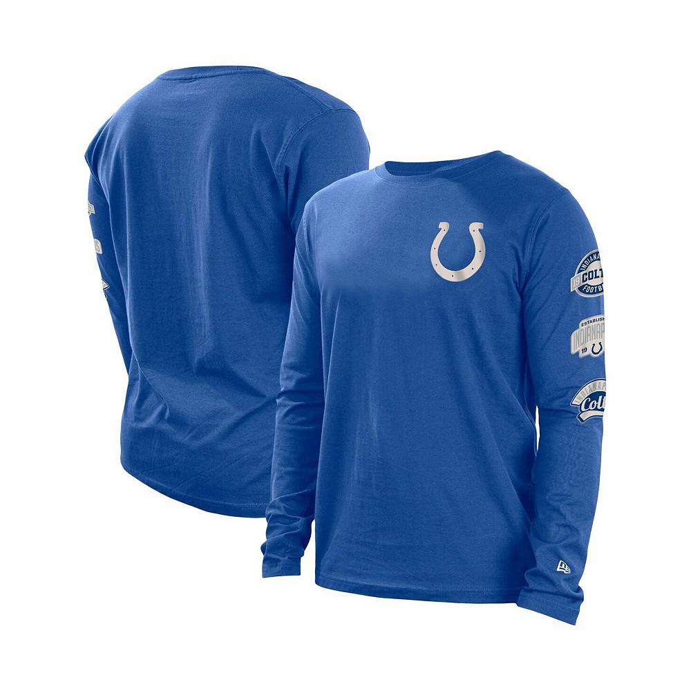 Men's Royal Indianapolis Colts Hype 2-Hit Long Sleeve T-shirt商品第1张图片规格展示