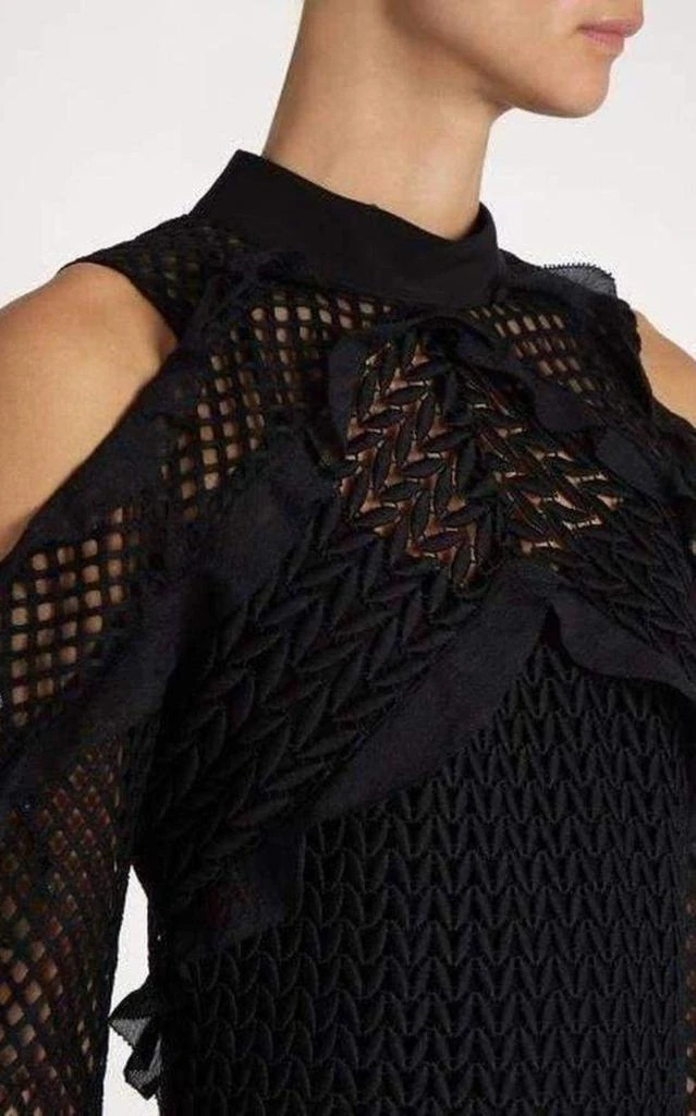 商品Self Portrait|Purl Knit Lace Cut-out Shoulder Dress,价格¥2250,第5张图片详细描述