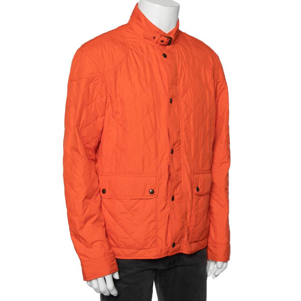 商品[二手商品] Ralph Lauren|Polo Ralph Lauren Orange Synthetic Quilted Cadwell Bomber Jacket XL,价格¥3390,第4张图片详细描述