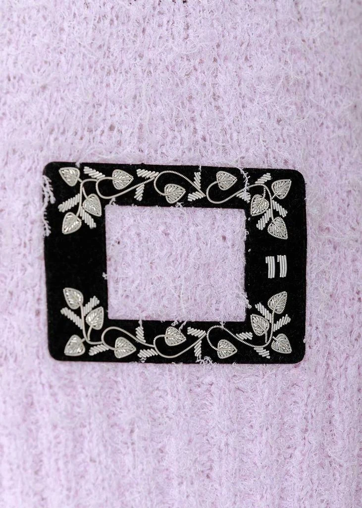 商品We11done|We11done Green & Pink Fluffy Knit Top,价格¥1527,第4张图片详细描述