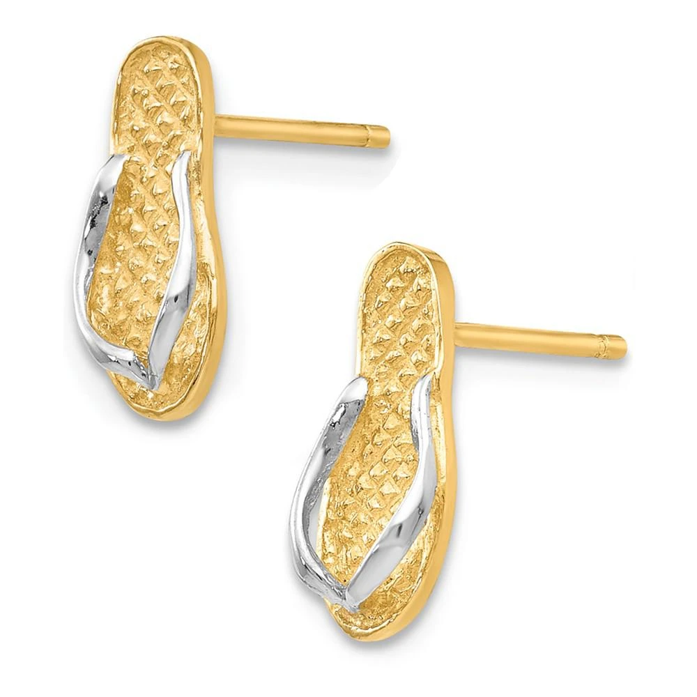 商品Macy's|Flip Flop Earrings in 14K Gold and Rhodium Plating,价格¥2072,第2张图片详细描述