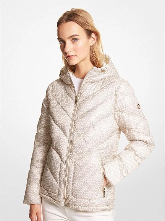 商品Michael Kors|Logo Quilted Ciré Packable Puffer Jacket,价格¥599,第1张图片