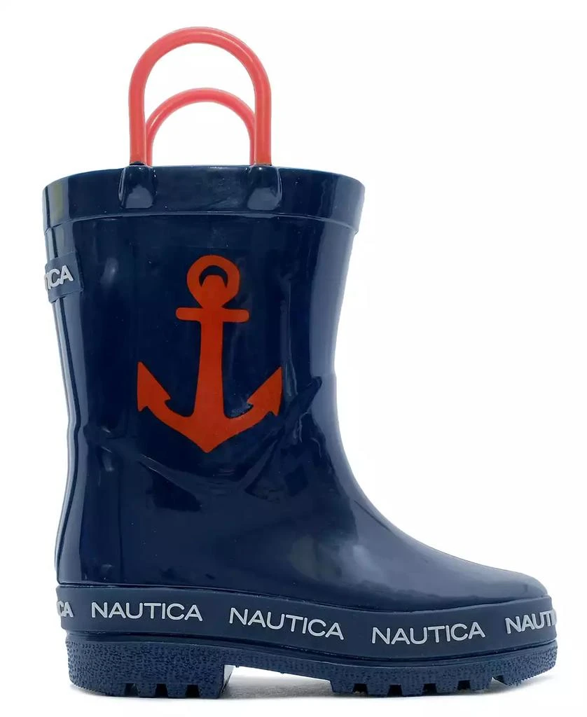 商品Nautica|Toddler Boys Everett Pull On Rain Boots,价格¥150,第2张图片详细描述