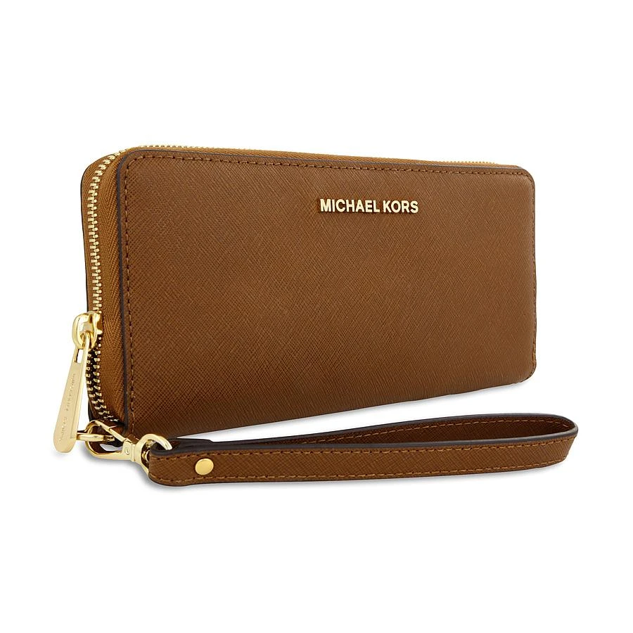 商品Michael Kors|Michael Kors Jet Set Travel Leather Continental Wallet - Luggage,价格¥841,第2张图片详细描述