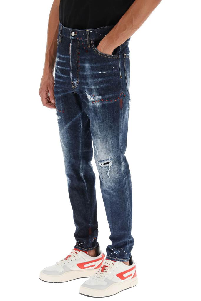 Dsquared2 jeans with decorative topstitching商品第3张图片规格展示