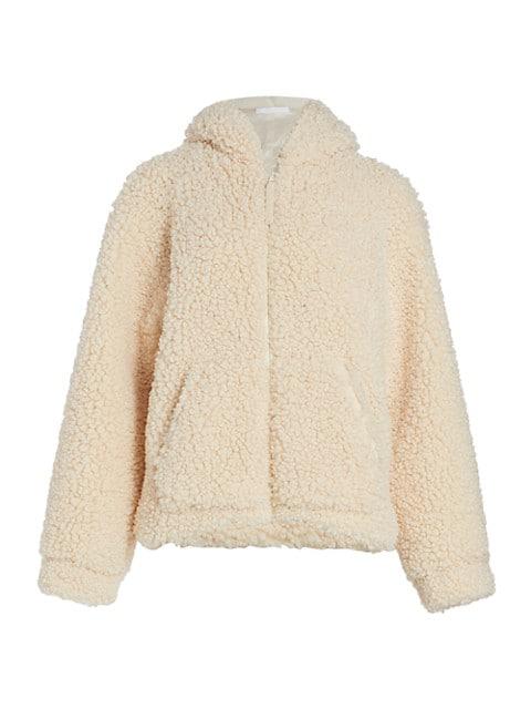 Faux Shearling Hooded Jacket商品第1张图片规格展示