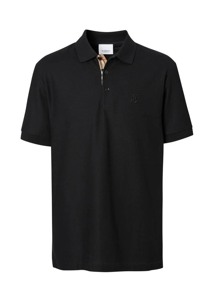 商品Burberry|Monogram motif cotton pique polo shirt,价格¥2364,第1张图片