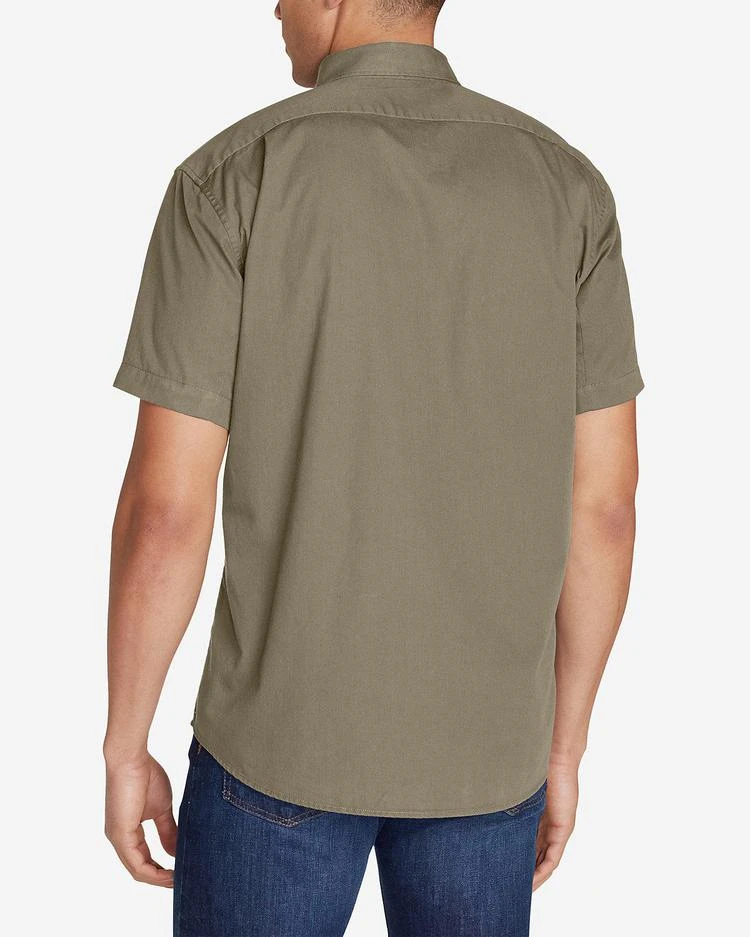 商品Eddie Bauer|Men&#39;s Signature Twill Classic Fit Short-Sleeve Shirt - Solid,价格¥298,第5张图片详细描述