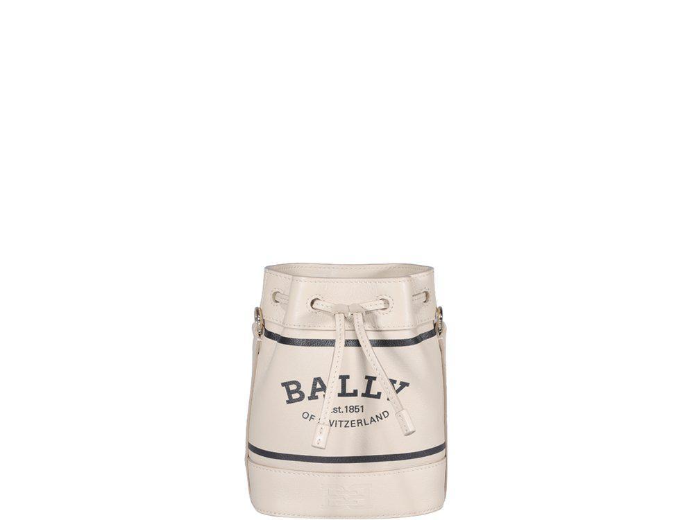 商品Bally|Bally Logo Printed Drawstring Bucket Bag,价格¥3662,第1张图片