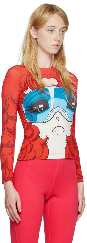 商品pushBUTTON|SSENSE Exclusive Red Goggles Girl T-Shirt,价格¥687,第2张图片详细描述