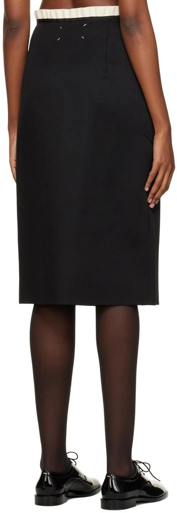 商品MAISON MARGIELA|Black Pleat Midi Skirt,价格¥2849,第3张图片详细描述