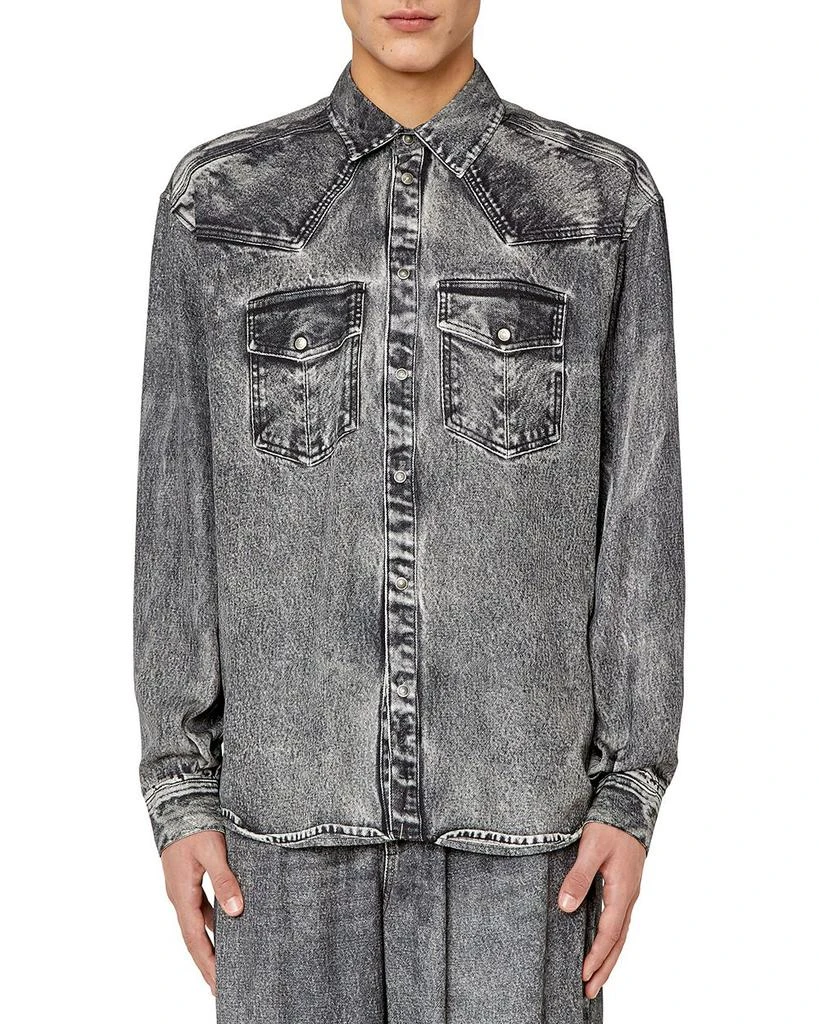 商品Diesel|Gils Denim Long Sleeve Button Front Shirt,价格¥2741,第1张图片