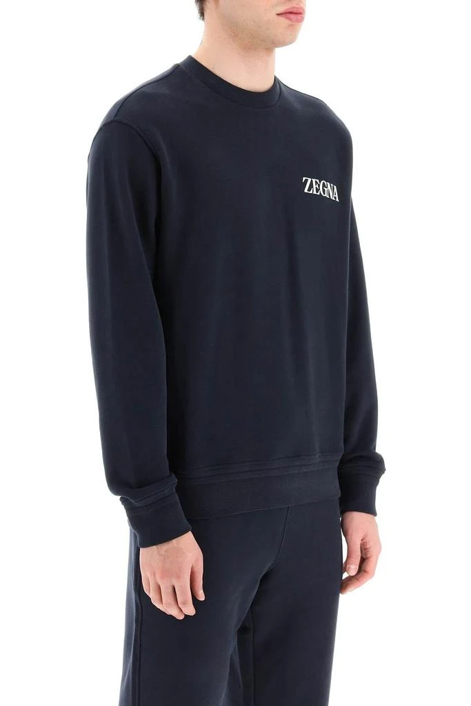 商品Zegna|RUBBERIZED LOGO CREWNECK SWEATSHIRT,价格¥1425,第3张图片详细描述