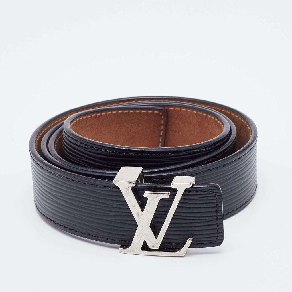 商品[二手商品] Louis Vuitton|Louis Vuitton Black Epi Leather LV Initiales Belt 85 CM,价格¥3397,第1张图片