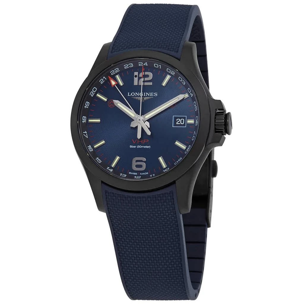商品Longines|Conquest V.H.P. GMT Quartz Blue Dial Men's Watch L37282969,价格¥10426,第1张图片