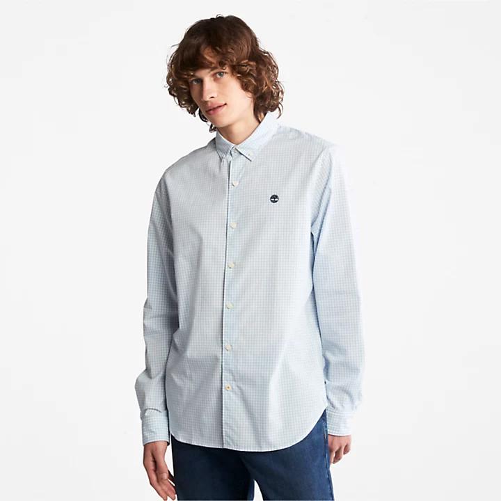 Suncook River Gingham Shirt for Men in Blue商品第1张图片规格展示