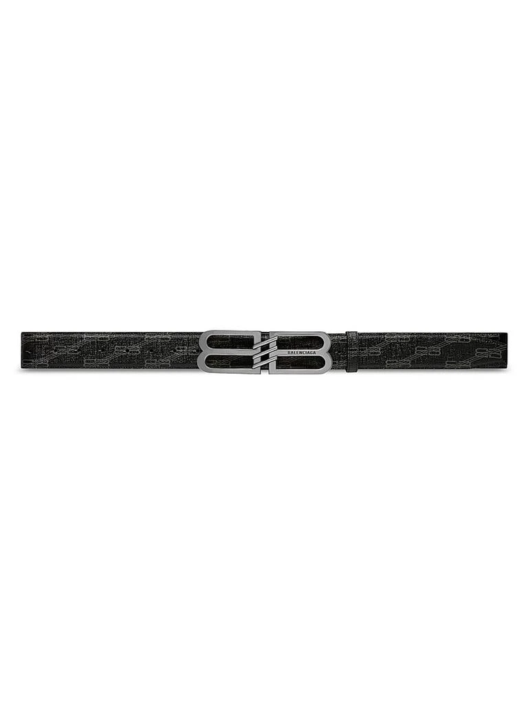 商品Balenciaga|Bb Signature Belt 40mm Bb Monogram Coated Canvas,价格¥3697,第1张图片