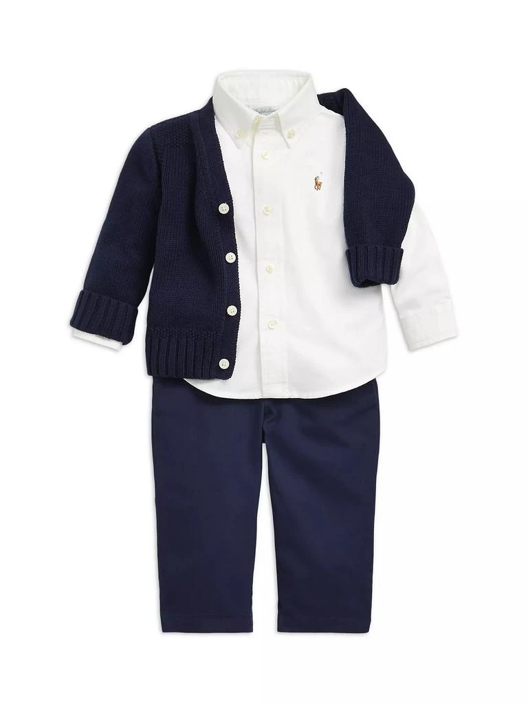 商品Ralph Lauren|Baby's Combed Cotton V-Neck Cardigan,价格¥372,第2张图片详细描述