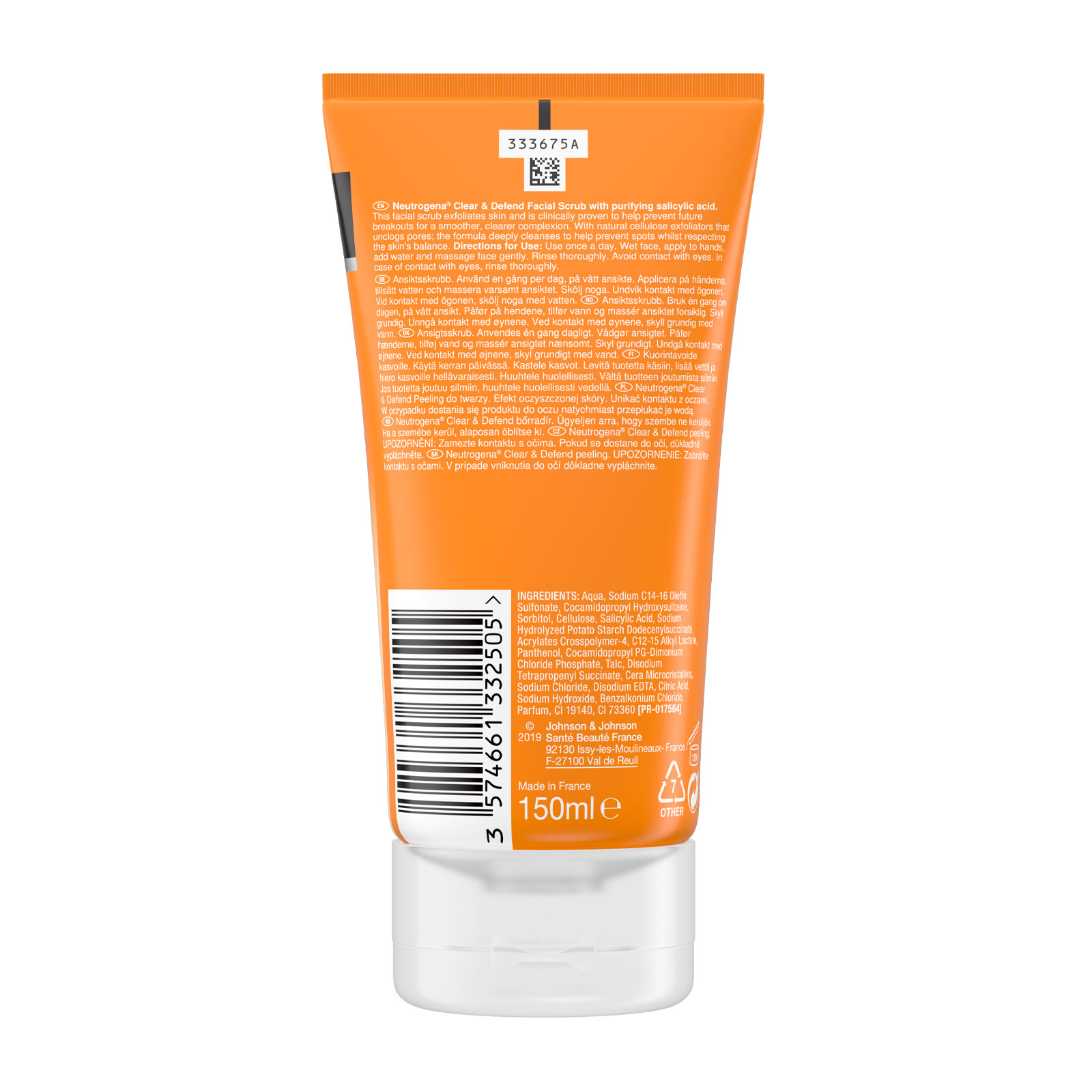 Neutrogena 露得清 Clear & Defend 面部净肤磨砂膏 150ml商品第2张图片规格展示