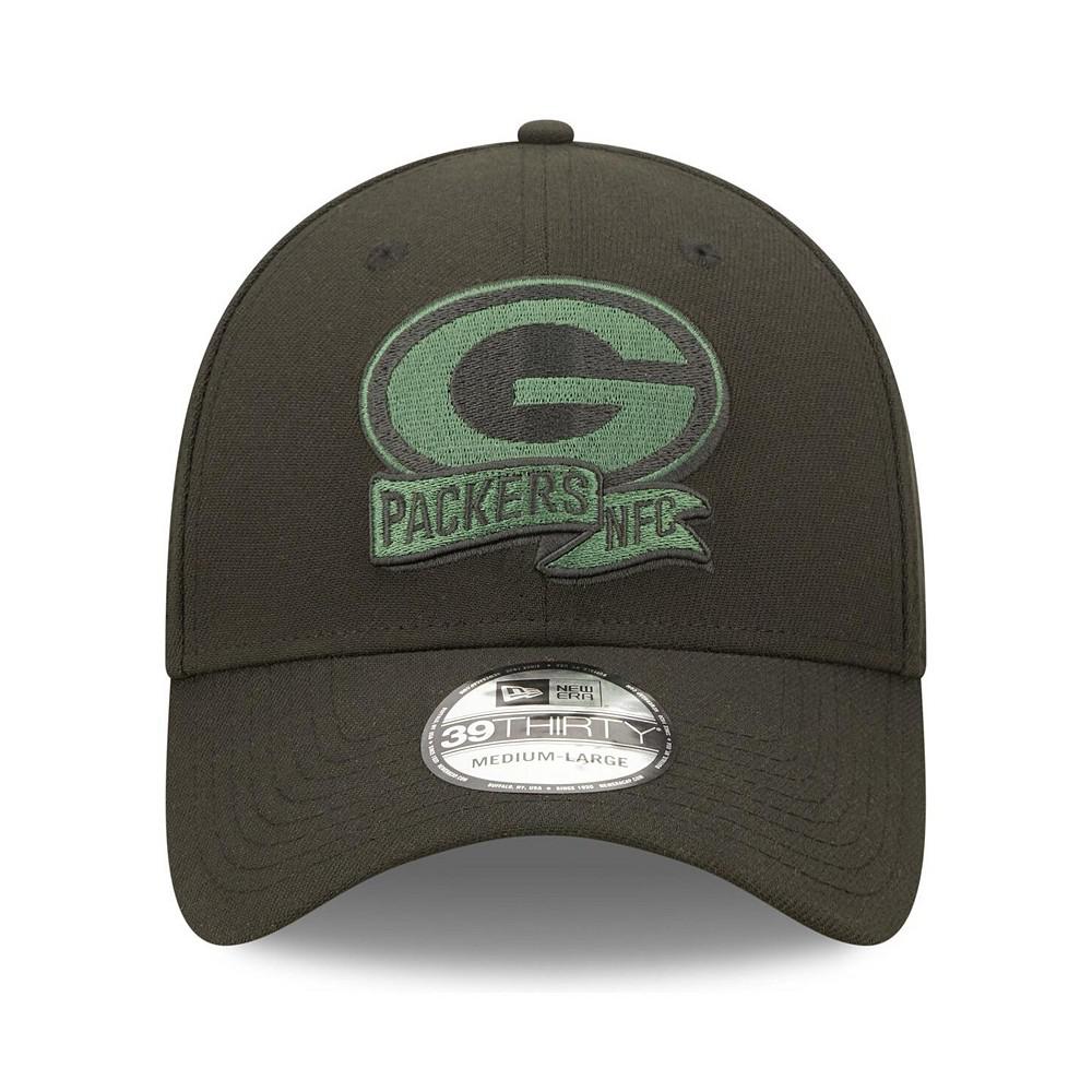 Men's Black Green Bay Packers 2022 Sideline 39THIRTY Flex Hat商品第3张图片规格展示
