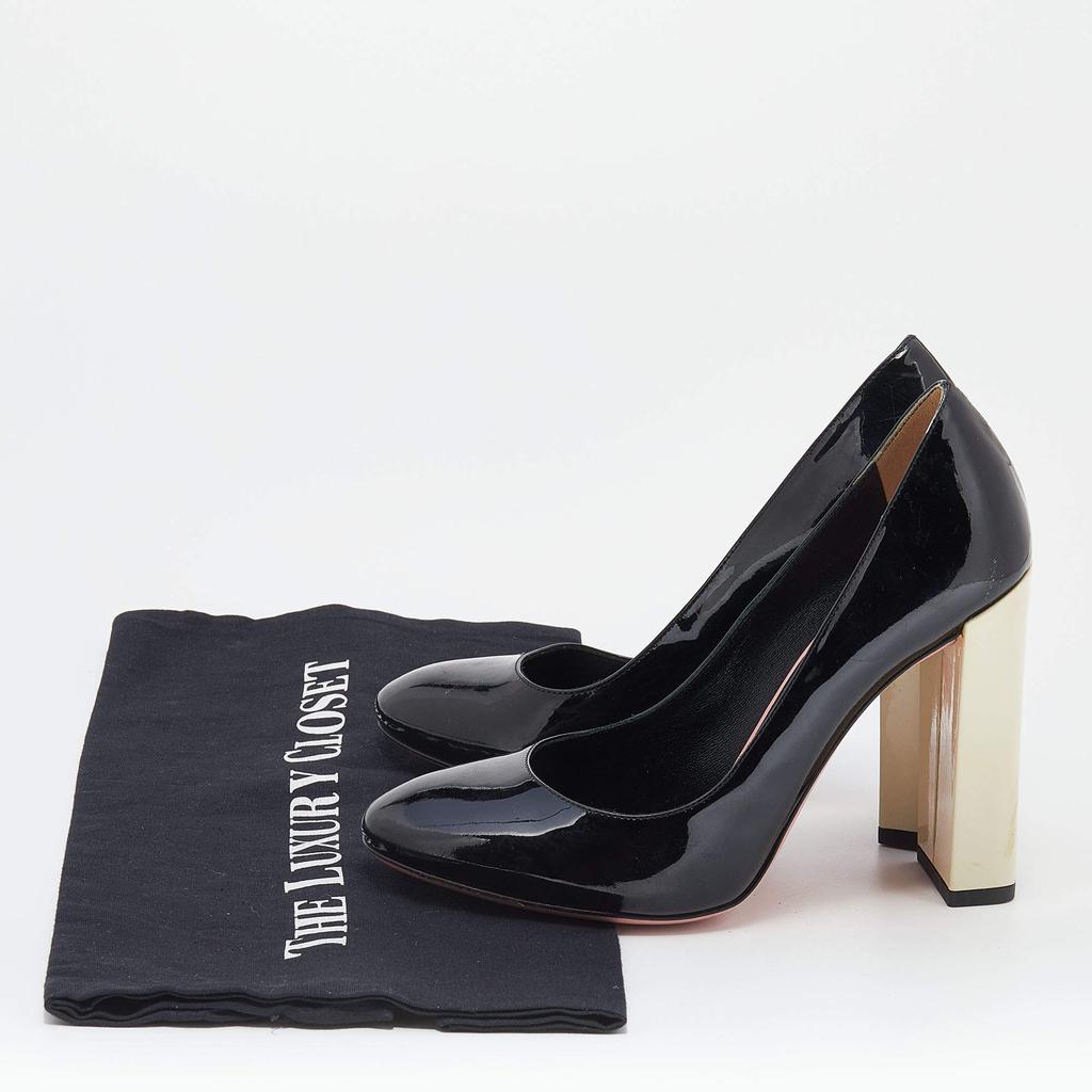 Fendi Black Patent Leather Block Heel Pumps Size 36商品第9张图片规格展示