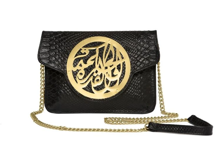 商品Dareen Hakim Collection|Le Icon Le Icon Pochette : Black Python Gold Wisdom and Strength,价格¥2173,第1张图片