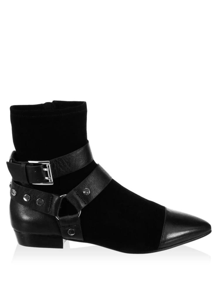 商品Rebecca Minkoff|Inez Suede & Leather Booties,价格¥1462,第5张图片详细描述