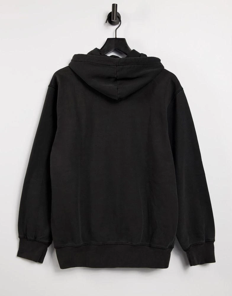 商品Adidas|Adidas originals overdye premium hoodie with embroidered logo in black,价格¥411,第2张图片详细描述