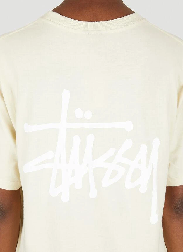 商品STUSSY|Basic Logo Print T-Shirt in Cream,价格¥349,第5张图片详细描述