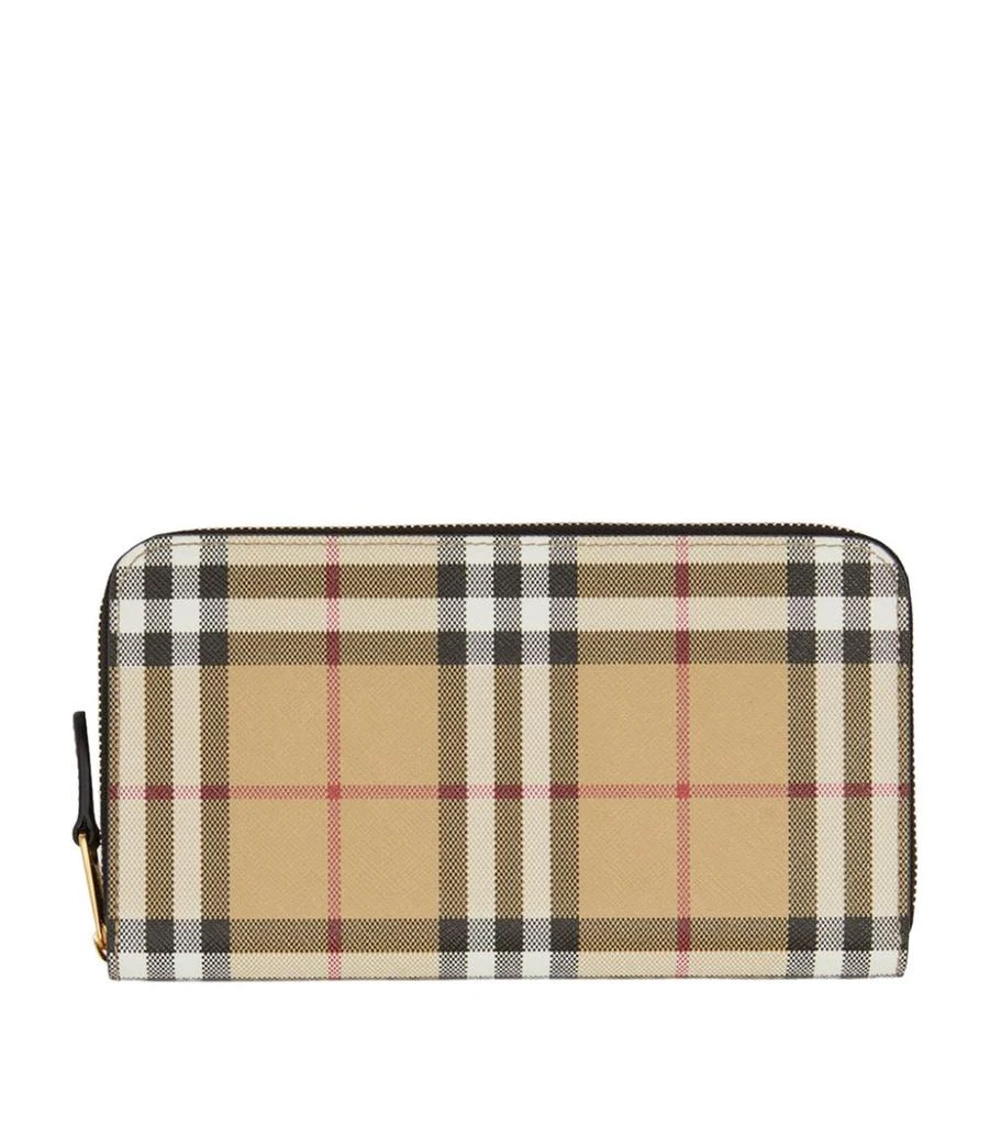 商品Burberry|Vintage Check Zip-Around Wallet,价格¥5057,第1张图片