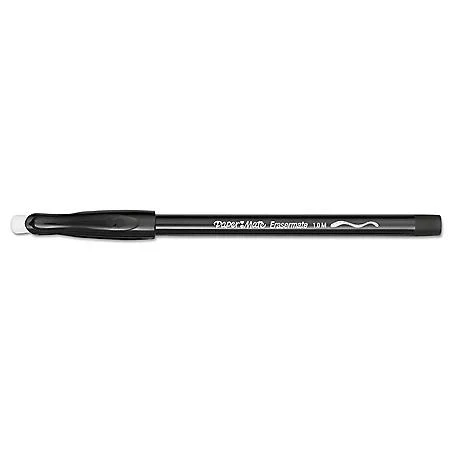 商品Paper Mate|Paper Mate - Eraser Mate Ballpoint Stick Erasable Pen, Black Ink, Medium -  Dozen,价格¥61,第2张图片详细描述