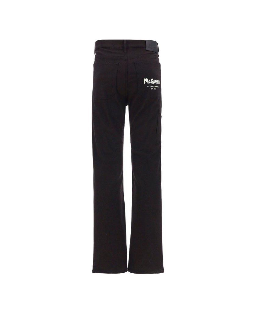 商品Alexander McQueen|Graffiti Logo Straight-leg Jeans,价格¥2441,第4张图片详细描述