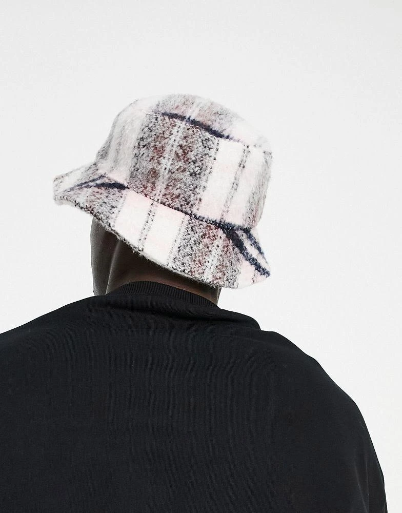 商品Topman|Topman check bucket hat in black and brown,价格¥54,第3张图片详细描述