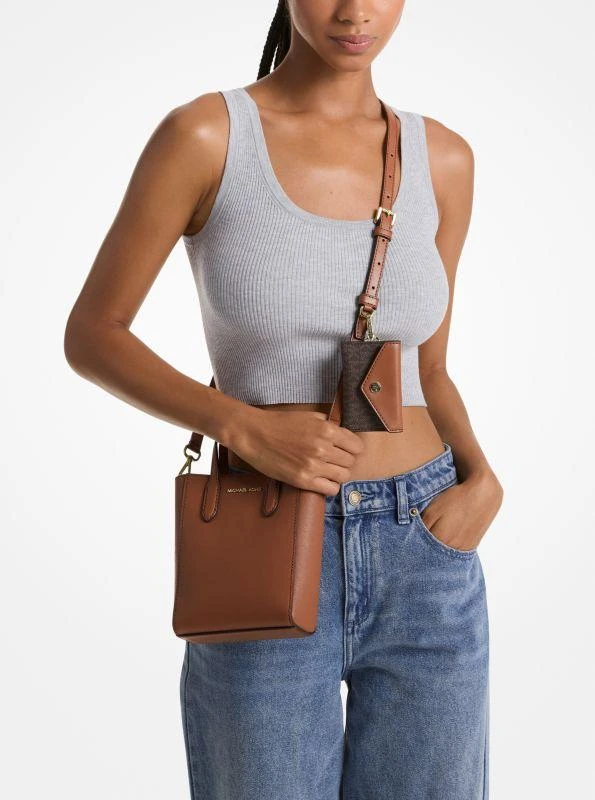 Vincent Extra-Small Saffiano Leather Crossbody Bag With Logo Card Case 商品