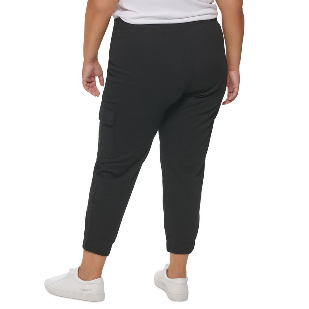 Plus Size Slim-Fit Cargo-Pocket Jogger Pants商品第2张图片规格展示