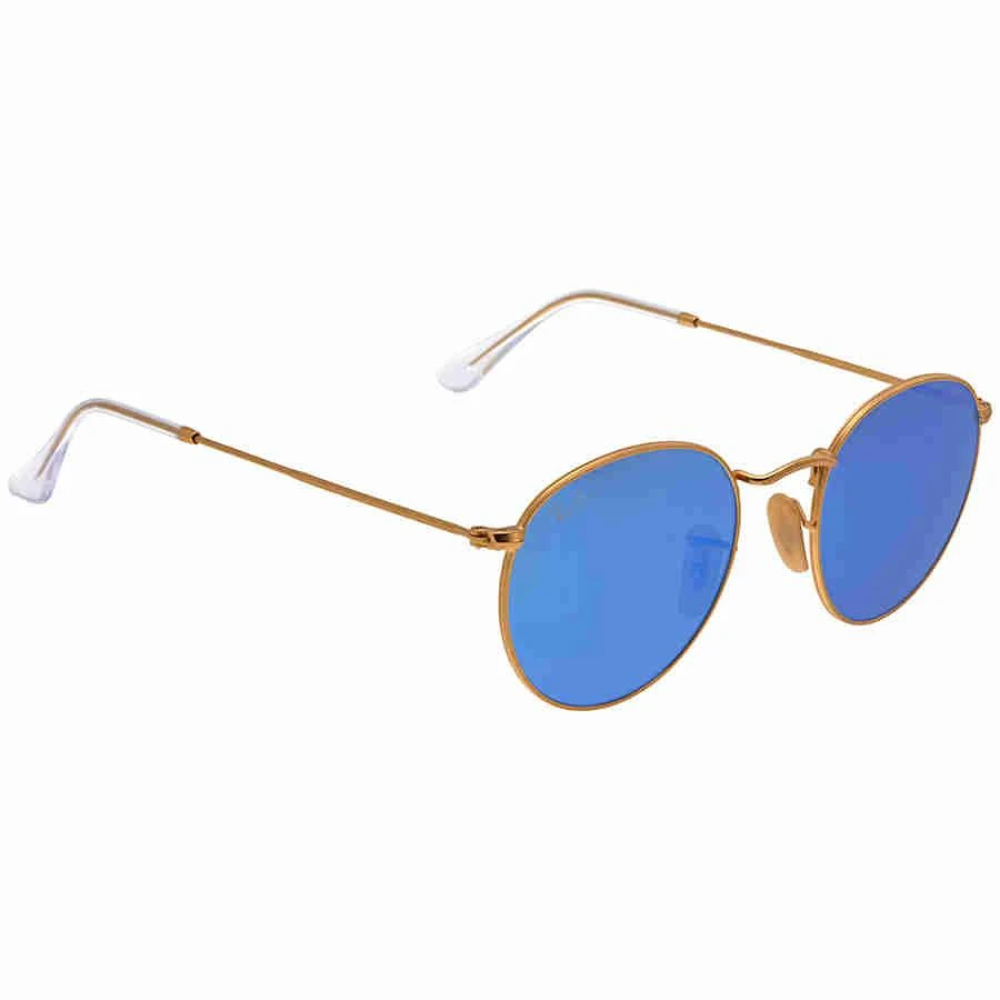 商品Ray-Ban|Round Flash Lenses Blue Unisex Sunglasses RB3447 112/4L 50,价格¥952,第2张图片详细描述
