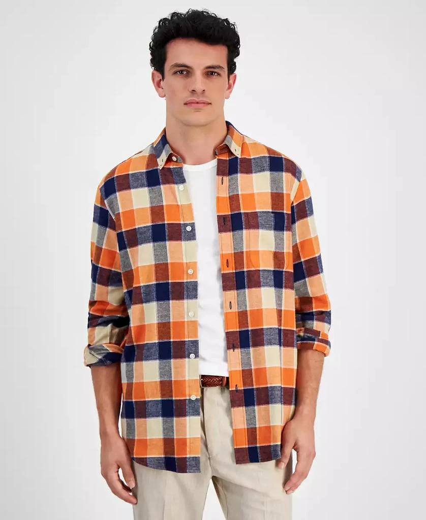 商品Club Room|Men's Regular-Fit Plaid Flannel Shirt, Created for Macy's,价格¥113,第1张图片