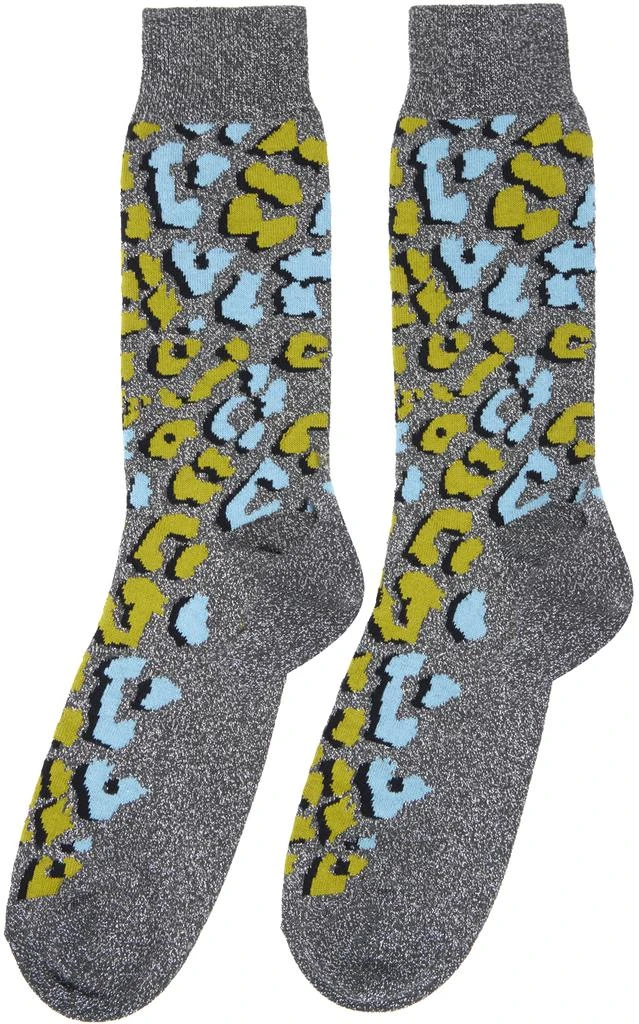 商品Paul Smith|Two-Pack Black & Gray Leopard Socks,价格¥153,第3张图片详细描述