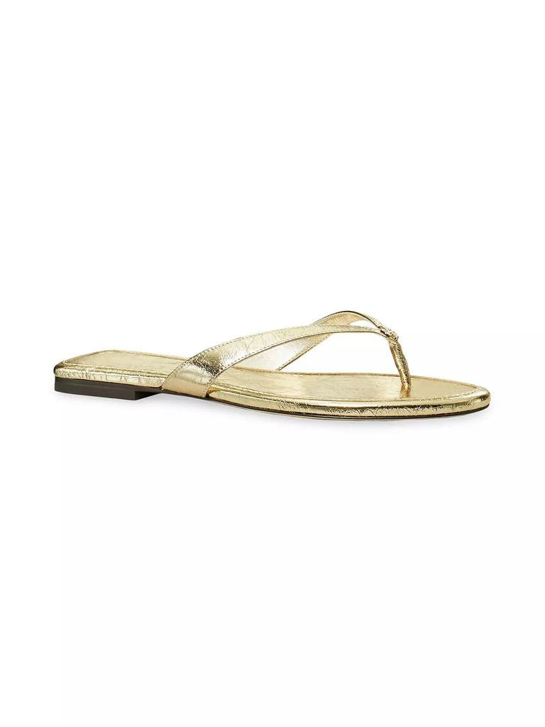 商品Tory Burch|Capri Metallic Leather Flip-Flops,价格¥933,第2张图片详细描述