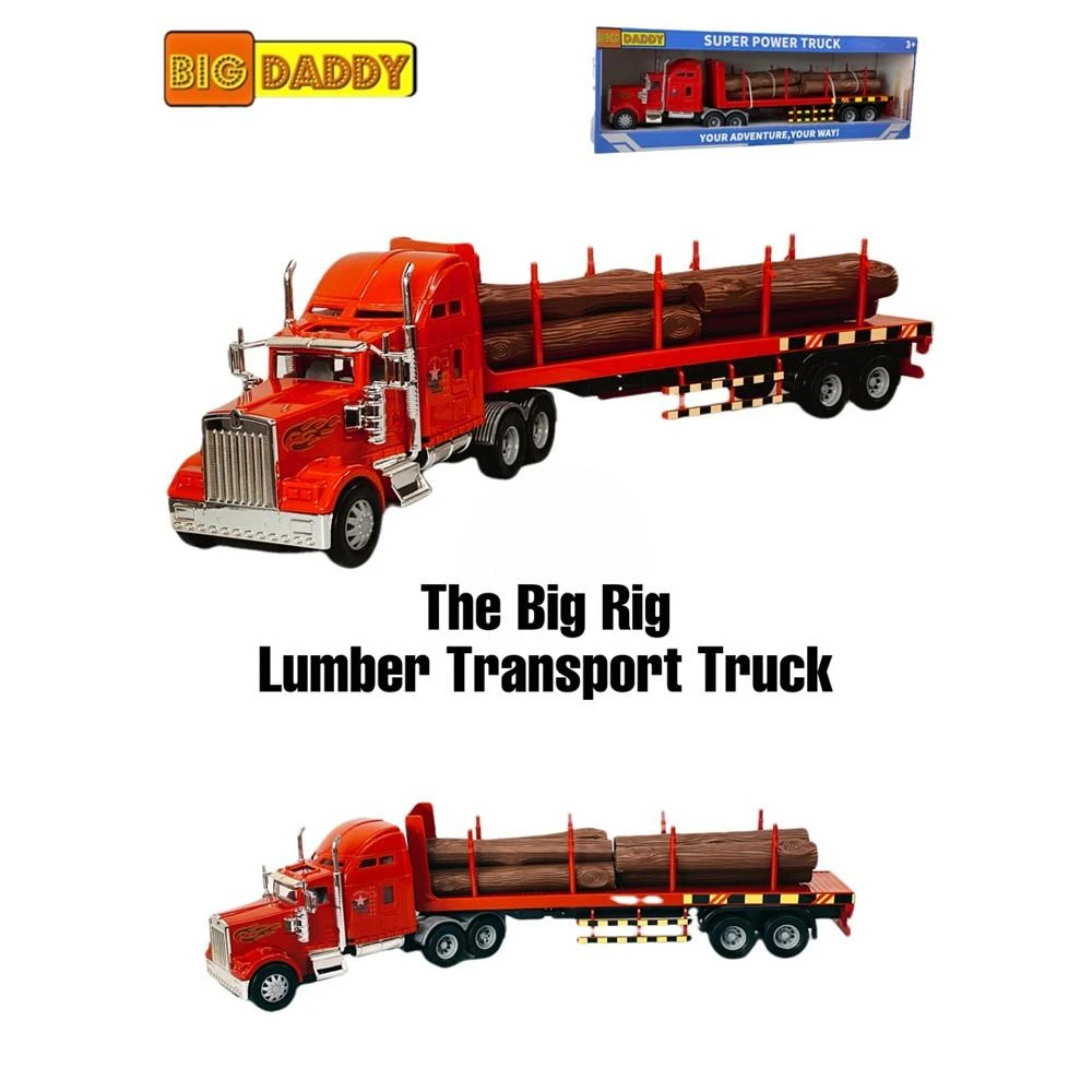 商品Big Daddy|Mag-Genius Big-Daddy Big Rig Lumber Truck with 6 Piece Lumber Toy,价格¥152,第3张图片详细描述