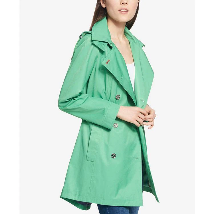 商品Tommy Hilfiger|Water-Resistant Hooded Belted Trench Coat,价格¥852,第2张图片详细描述