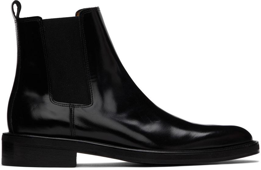 Black Leather Chelsea Boots商品第1张图片规格展示