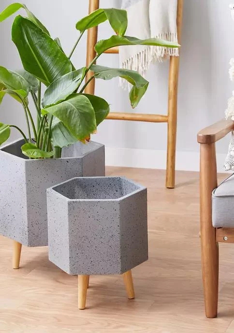商品Monroe Lane|Lane Contemporary Magnesium Oxide Planter   Set Of 2,价格¥1527,第2张图片详细描述