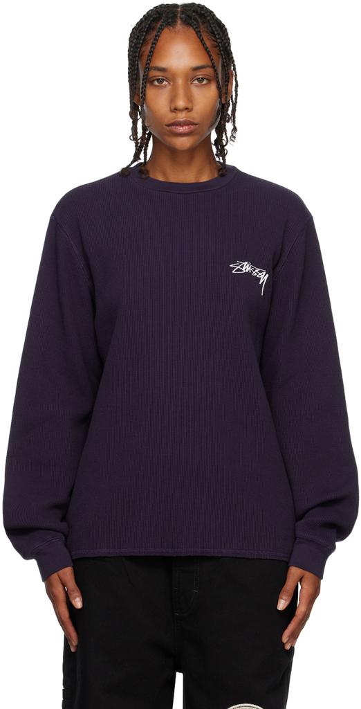 Purple Thermal Long Sleeve T-Shirt商品第1张图片规格展示