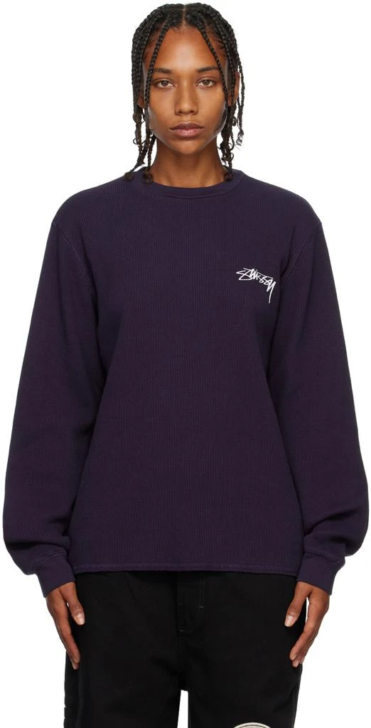 商品STUSSY|Purple Thermal Long Sleeve T-Shirt,价格¥600,第1张图片