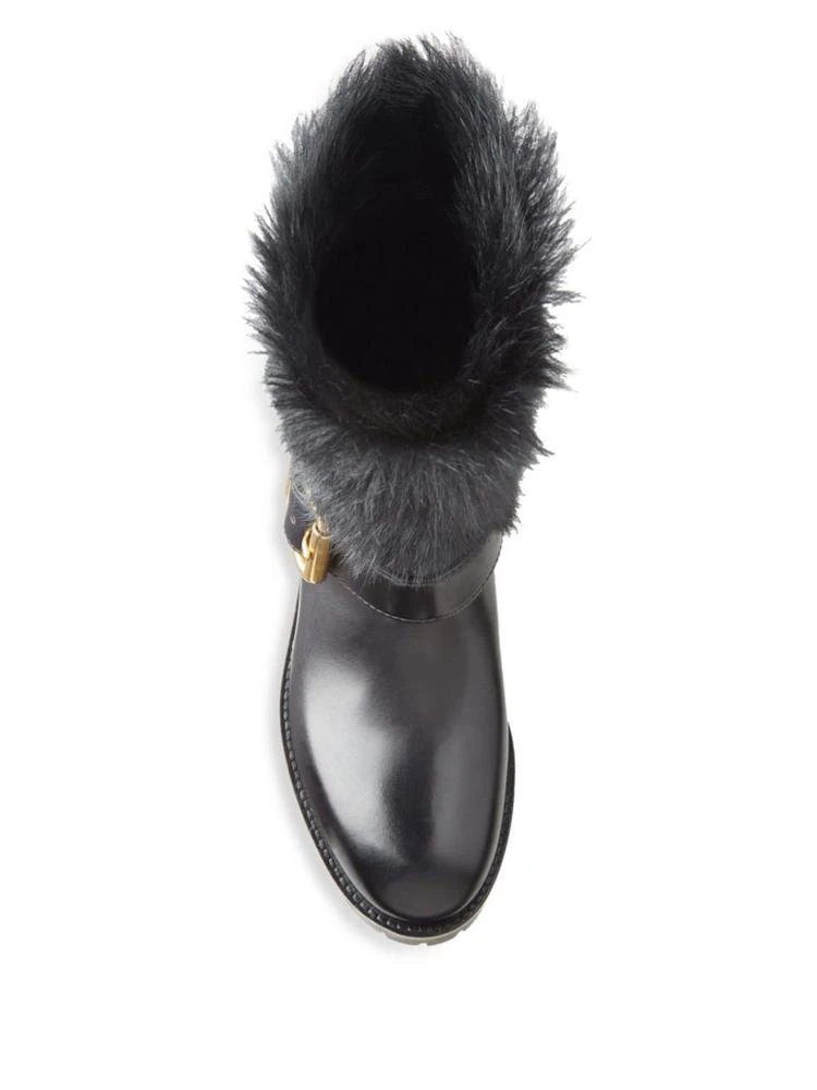 商品Prada|Shearling & Leather Moto Boots,价格¥4499,第4张图片详细描述